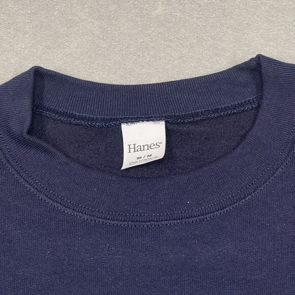 Seattle Kraken Sweatshirt Mens Medium Deep See Blue Hanes Crewneck Front S Logo - Picture 2 of 10